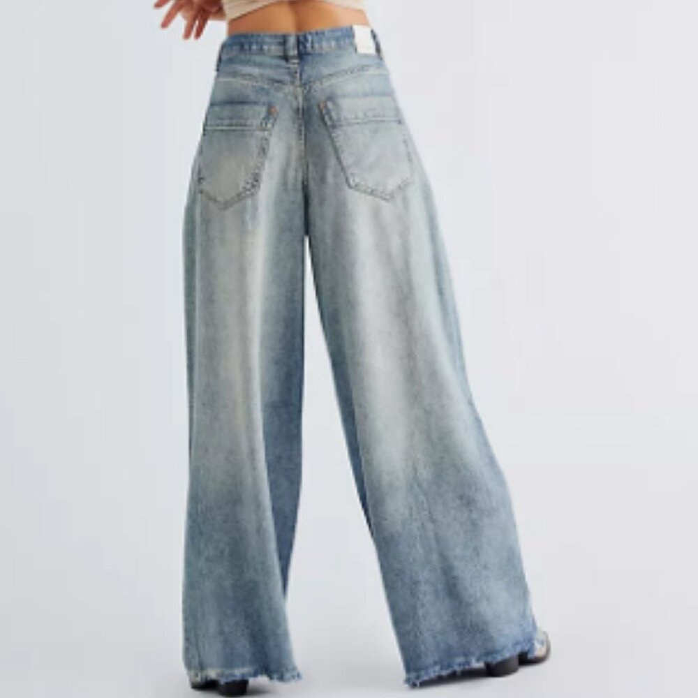 Free People Old West Slouchy Jeans Size 27 High Rise - Picture 2 of 13